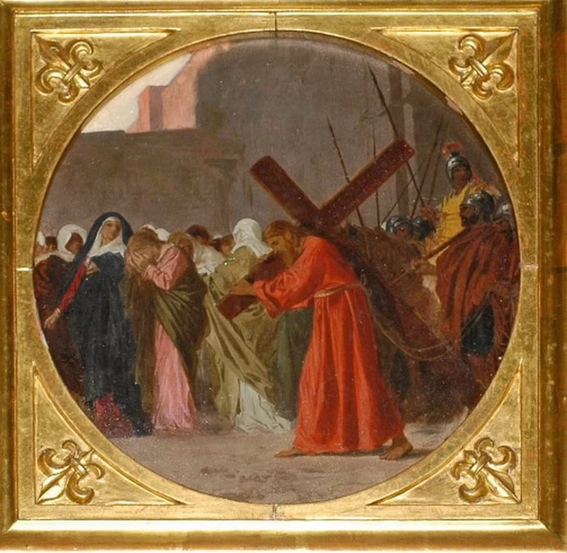 Ancona con Madonna e Santi - Salita di Cristo al monte Calvario